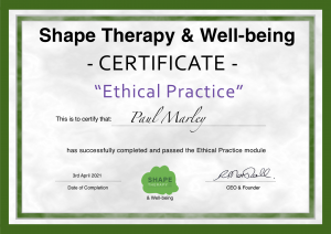 Paul Marley Ethical Practice Certificate